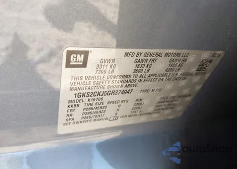 2016 GMC Yukon Denali from USA, damaged, VIN 1GKS2CKJ5GR374947